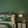 Papéis de parede modernos simples papéis de parede simples sem tecido de quarto da sala de estar de roupas de roupas de fundo parede de fundo verde escuro