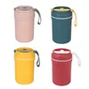 Ensembles De Vaisselle Portable Tiges De Blé Lait Tasse À Café Enfants Bouteille D'eau Double Couches Petit Déjeuner Garder Au Chaud Soupe Anti-Fuite Avec Cuillère Cocina