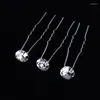 Huvudstycken 20st per set Crystal Bridal Hair Pins White Flower Pearl Clips for Women and Girls Wedding Accessories