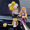 Interior Decorations Car Accessories Products Anime Sailor Moon Beautiful Girl Action Figures Ornaments Balloon Auto Interior Air Outlet Decoration T221215