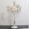 Party Decoration Elegant Wedding Crystal 5 Arm Candle Holders/Crystal Sticker H75cm Table Centerpiece Candelabra Supply