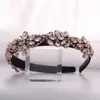 Nakrycia głowy S429-FG Kobiet Lady Elastic Fashion Metal Rhinestone Head Sain Biżuter