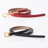 Belts Real Cowskin Leather Belt Fashion Alloy Buckle Retro Ladies Thin Genuine For Women Wild Jumpsuit Ceinture