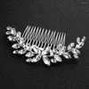 Headpieces Hair Comb Brud Crystal Side Wedding Bride HeaddressHairpin Clips Rhinestone glittrande tillbehörsmycken