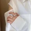 Cluster-Ringe Eleganter Perlen-Buchstabenring Frau Fingeranhänger Kontinuierliche Kreisperle Minimalistischer Modeschmuck Geschenk