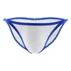 Mutande Slip morbidi da uomo Biancheria intima ultra sottile Mini mutandine sexy Cinghie bikini senza cuciture U Convex Hombre Cueca