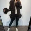 Women's Leather Ladies Genuine Jacket With Fur Collar Women Real Sheepskin Coat