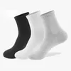 Men's Socks 6Pcs 3Pairs/lot Solid Color Cotton Men Fashion In Tube Winter Male Casual Business Breathable Black