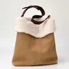 Evening Bags Underarm Bag Autumn And Winter Lamb Hair Bucket Vintage Texture Frosted Cow Leather One Shoulder Women's Wrap