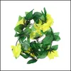 Decorative Flowers Wreaths Vosarea Simation Rose Rattan Flower Garland Wedding Party Artificial Vines Decoration Drop Delivery Hom Otgrs