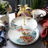 Plates Double Layers Jungle Animal Cake Stand Plate Snack Dish Tableware Luxury Dessert Tray Gift Home Decoration