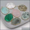 Arts et artisanat Irregar Healing Labradorite Amazonite Turquoise Stone Charmes Rose Quartz Crystal Pendant Collier DIY FACHE DH7CN