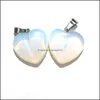 Arts And Crafts Natural Stone Charms Love Heart Shape Pendant Rose Quartz Healing Reiki Crystal Finding For Diy Necklaces Women Fash Dhb0Z