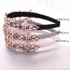 Nakrycia głowy S429-FG Kobiet Lady Elastic Fashion Metal Rhinestone Head Sain Biżuter