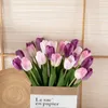 Kwiaty dekoracyjne 5pcs Poczuj tulipan sztuczny wystrój domu zielone rośliny dekoracja ślubna ins Mariage