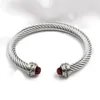 Manchetarmband Mode Charme Kleurrijke Draad Twist Touw 7mm Open Sieraden Stijl Armbanden Vrouwen Bangle Polsbandje Keten Designer Brief Luxe