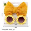 Hair Accessories Fashion Kids Boy Girls Summer Soft Bows Headband Sunglasses Children Beach Pography Props Baby