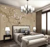 Wallpapers XUE SU Custom Wallpaper Bedroom Mural Modern Hand-painted Plum Flowers And Birds Background Wall Decoration Painting