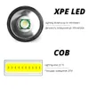 Mini Rechargeable Torches LED Flashlight Use XPE COB lamp beads 100 meters lighting distance Used for adventure camping