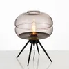 Lampade da tavolo moderno vetro creativo nordico piccolo treppiede camera da letto luci in stile cinese Lampada da soggiorno scrivania nera