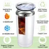 Tumblers de viagem isolados copo de aço inoxidável de 20 onças com tampa e caneca de café com revestimento de pó para bebidas frias e quentes