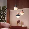 Pendant Lamps Creative Suspension Lamp Glass Lampshade Long Cable Hanging Light For Bedside Living Room Dining Table