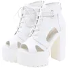 Sandali Scarpe da donna Stiletto Striptease Walking Show Modello con tacco alto Piattaforma da sposa femminile