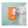 Tissue Boxes Napkins Punch Creative Box Simple Wall Hanging Kitchen Paper Dispenser Household Storage Supplies Drop Delivery Home Otox1