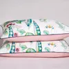 Bedding Sets 30bed Linen Sheets Soft Satin Leaf Frond Print Pastoral Duvet Cover Pillowcases Bedspreads #s