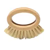 Bamboo Wooden Handle Cleaning Brush Creative Oval Ring Sisal Dishwashing Brushs Household Kitchen Supplies 65G 0426
