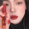 Brillo de labios 4 colores mate impermeable terciopelo lápiz labial Sexy rojo marrón herramienta maquillaje duradero pigmentos cosméticos Profiss V6Z3