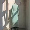Этническая одежда халат Femme Musulmane 2022 Мусульманское платье кардиган сплошной цвет