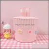 Tissue Boxes Napkins Pink Box For Removable Roll Paper Small Flower Containers Towel Dispenser Kitchen Holder Drop Delivery Home G Otyvp