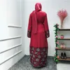 Ethnic Clothing Elegant Muslimah Embroidery Appliques Lace Abaya Turkish Full Length Jilbab Dubai Female Cardigan Islamic Dress Wq1334