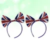 Bandanas Headband Flag British Jubilee Bow Hairdecorations Party England Accessories Uk Head Boppers Headdress Large Patriotic B G Themed