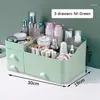 Aufbewahrungsboxen Kapazität Schublade Make -up Organizer Badezimmer Make -up Box Frauen Hautpflege Schminktisch Kosmetische Lippenstift Schönheit Hülle