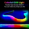 COB Tam Renkli LED Şerit 24V WS2811 IC Akıllı Rüya Renk RGB Sihirli Dijital Piksel Işıkları 720LEDS/M Adreslenebilir Esnek Şerit