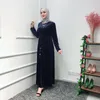 Etnik Giyim Müslüman Uzun Elbise Abaya Autumntasses 2022 Femme Musulman LSM103 için Lüks Türkiye Sash