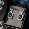 Ketting oorbellen Set 2022 Luxe vierdelige dameshuwelijken accessoires met kubieke zirkonia Dubai Saoedi -Arabië