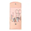 Make Up Tool Kits 7 PCS Professional Nail Cutter Pedicure Scissors Set Stainless Portable Manicure Nail Clipper