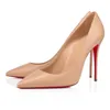 red bottoms high heels أشار تو الكعوب الأحمر القيعان مصمم أزياء فاخرة للنساء احذية جولة مضخات الكعوب العالية السيدات فستان الزفاف احذية