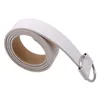 Belts Fashion Women Leather Belt Est Round Buckle Female Leisure Jeans Wild Without Pin Metal Strap