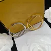 Women Hoop Earrings Gold Designer Earrings Luxury Designers Jewelry 925 Silver Stud Earing Mens F Hoops Classical Circle Huggie With Box