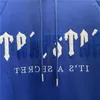 Moletons masculinos Real Po Blue Agasalho de lã com capuz Conjunto de letras bordadas para homens e mulheres