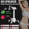 Laser portatile 6D Lipo Macchina dimagrante Perdita di peso Brucia grassi Rimozione della cellulite Luce laser verde rossa Apparecchiatura di bellezza Salone Uso domestico Touch screen da 8 pollici