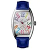 Kvinnors kvartsklocka Barrel Type Mueller Color Dreams Storlek 43 mm Set med diamanter Noble Fashion Watch243i