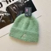 Kangol mink knitted hat children's autumn and winter new kangaroo embroidered Plush Palm fashion candy color cold hats