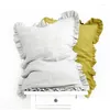 Pillow Case Pure Linen Flounce Pillowcase Ruffled Er For Home Bedding Sofa Sweet Girl Princess Elegant Soft Pillowcases Drop Deliver Dhre1