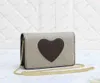 Designer Cross Body Bag Luxury Classic Lady Bags Chain Wallet Heart Mönster Messenger Purse Versatile Liten Square Bag