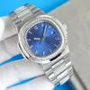 Diamond Watch Mens الساعات الميكانيكية الأوتوماتيكية 40 ملم الياقوت مع معصم سوار الصلب المرصع بالماس مونتر دي لوكس